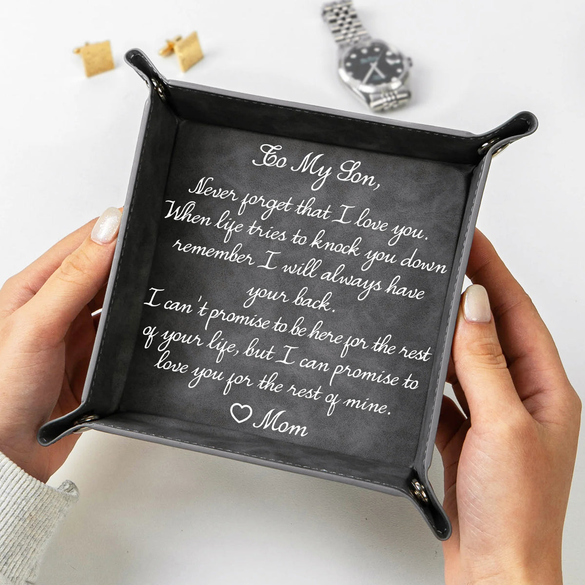 Never Forget That I Love You - Personalized Valet Tray